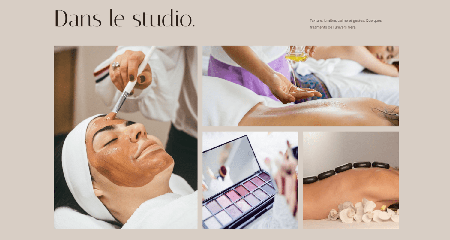 Aperçu de la galerie Dans le studio du template Néra