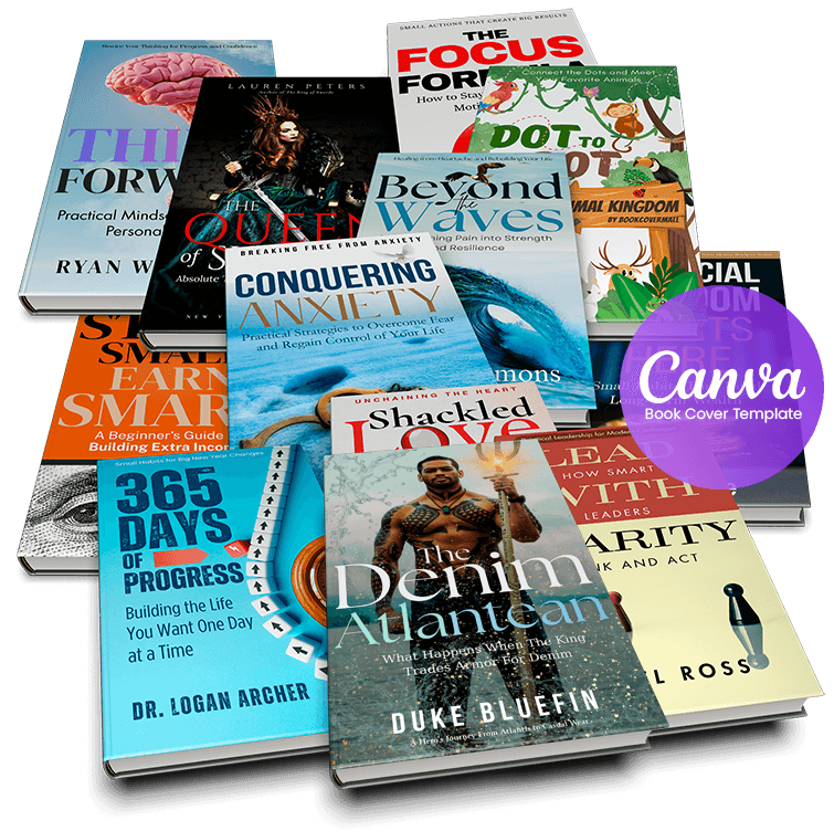 free Canva book cover template for KDP