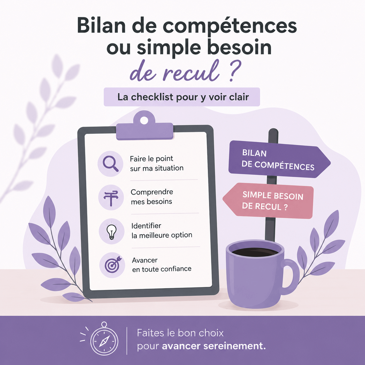 Bilan de compétences ou simple besoin de recul