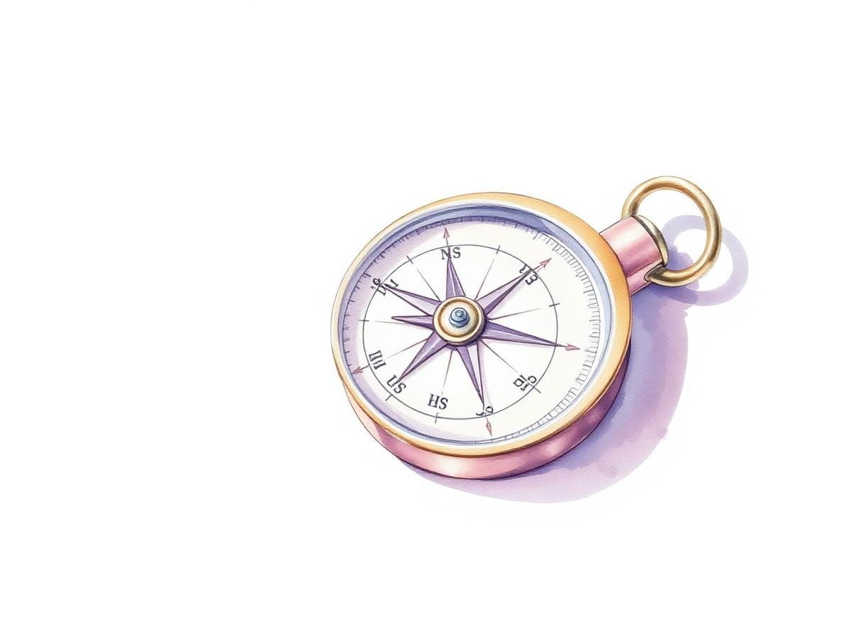 Illustration d'une boussole pour retrouver une direction professionnelle