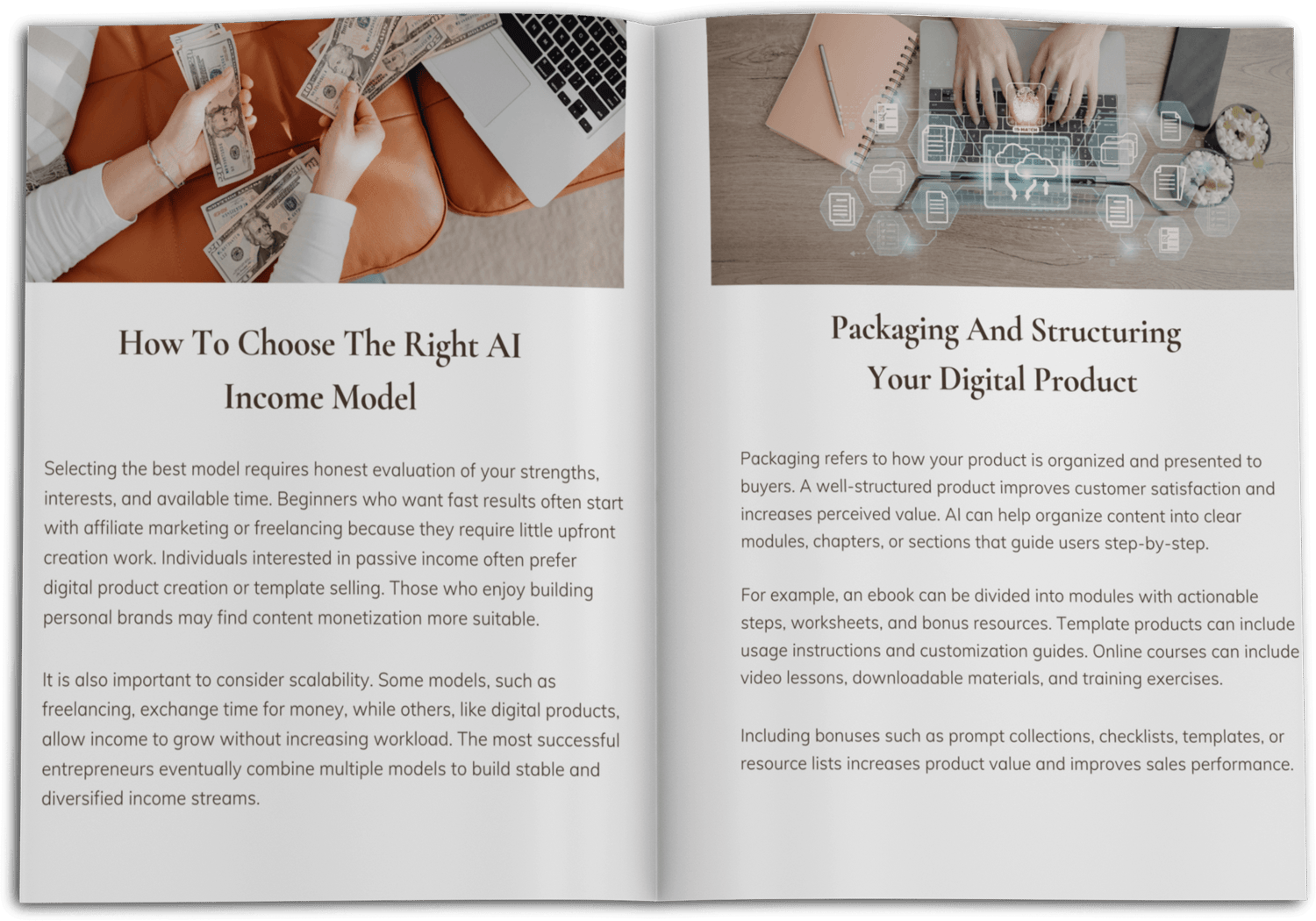 AI business growth and online income strategy illustration