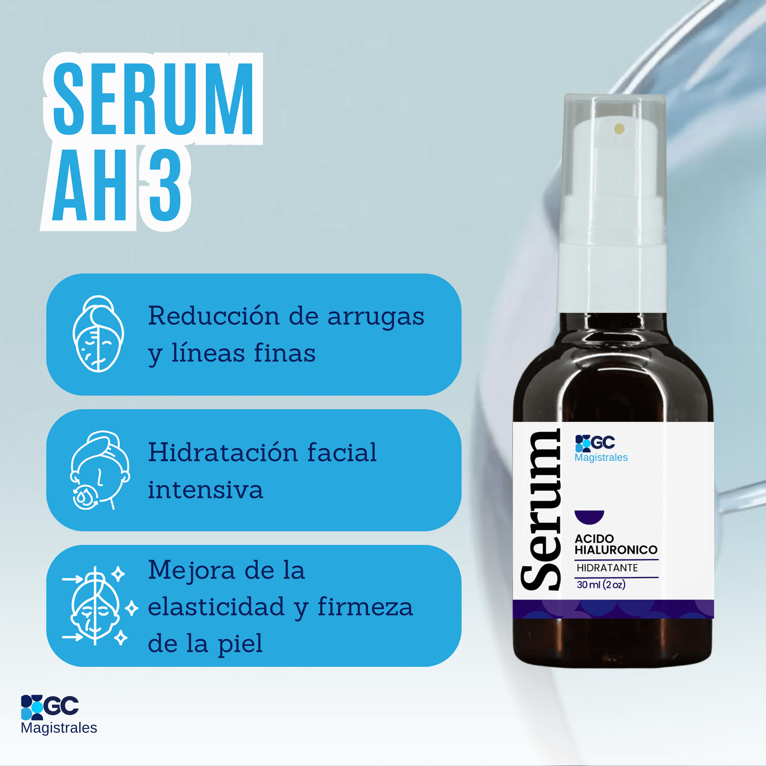 Fórmula “Serum AH3”  – Hidratación y Firmeza 