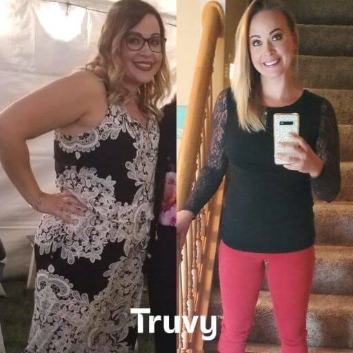 before and after Truvy weight loss testimonies 