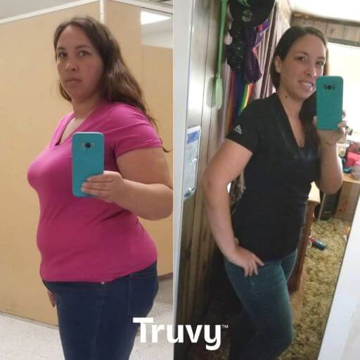 before and after Truvy weight loss testimonies 