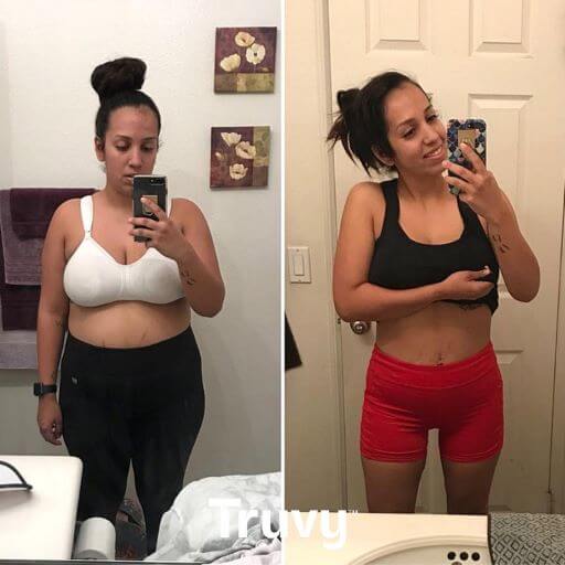 before and after Truvy weight loss testimonies 