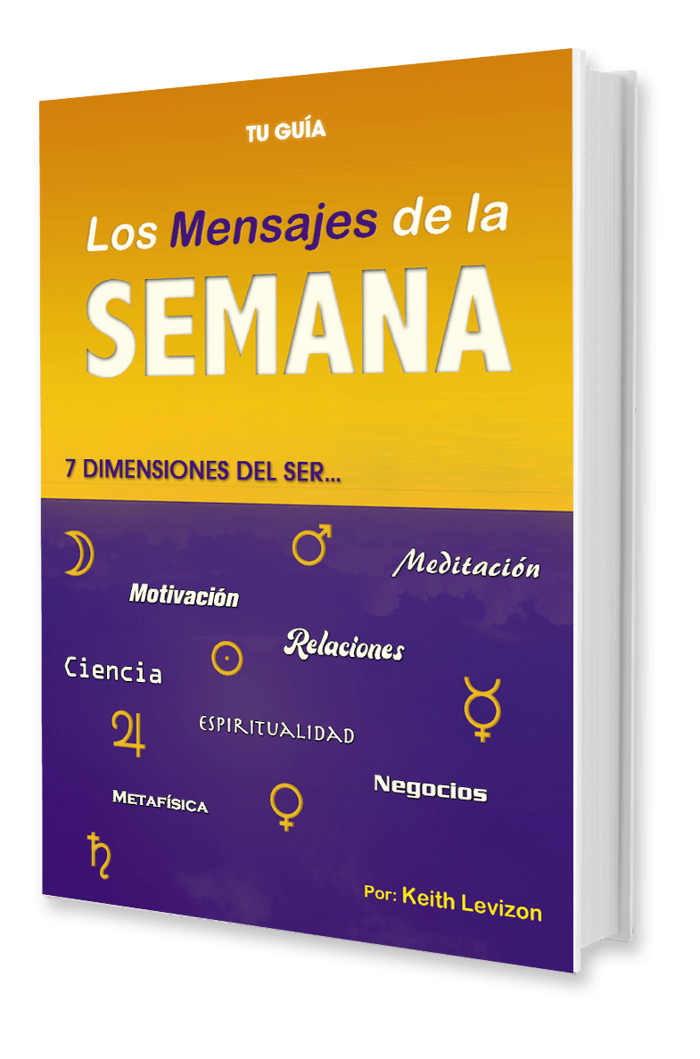 Portada de la Guía Gratis Los Mensajes de la Semana, diseño con simbología de los 7 astros errantes y colores morado y amarillo