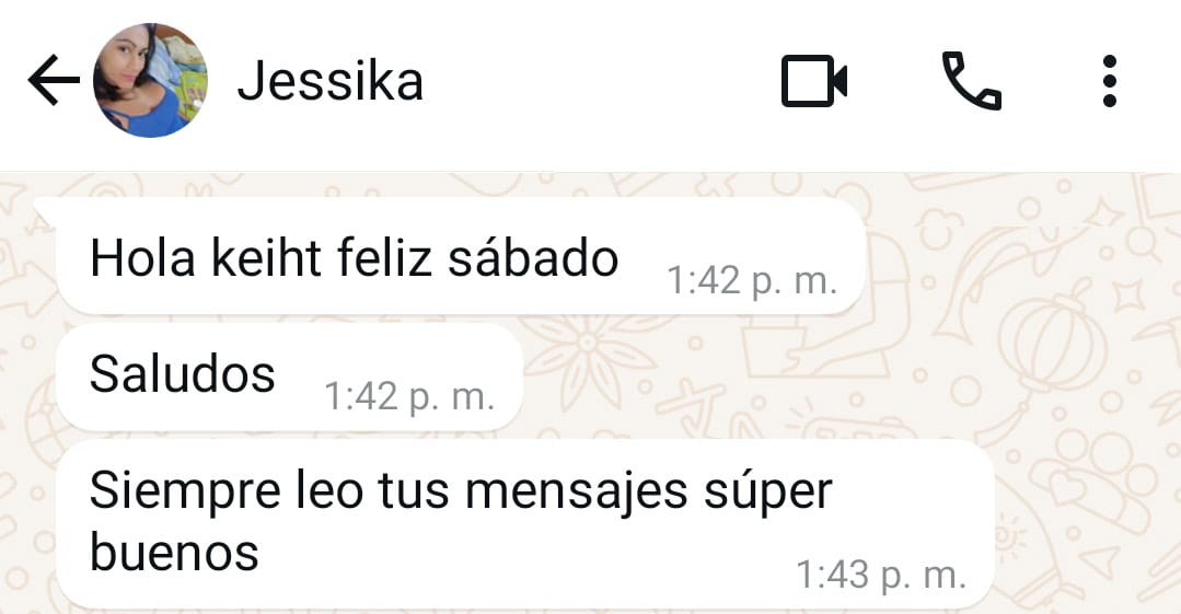 Comentarios y testimonios de lectores de El Mensaje de HOY validando la transformación y alineación energética semanal. "Hola Keith, feliz sábado. Saludos. Siempre leo tus mensajes, súper buenos!" (Jessika)