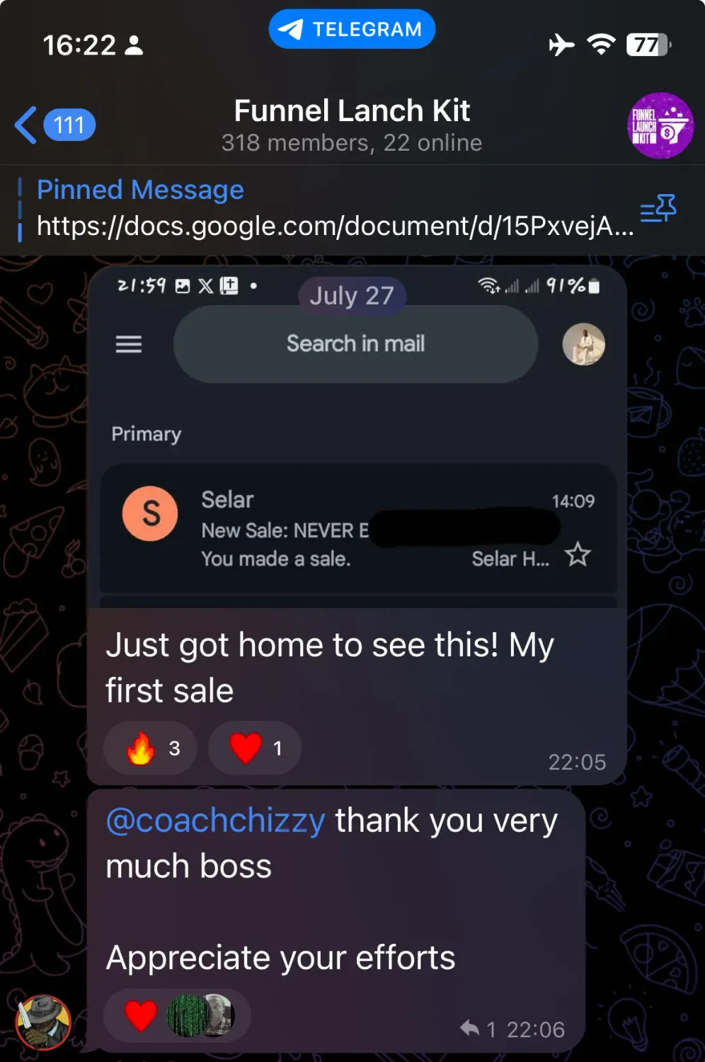 Beginner first sale