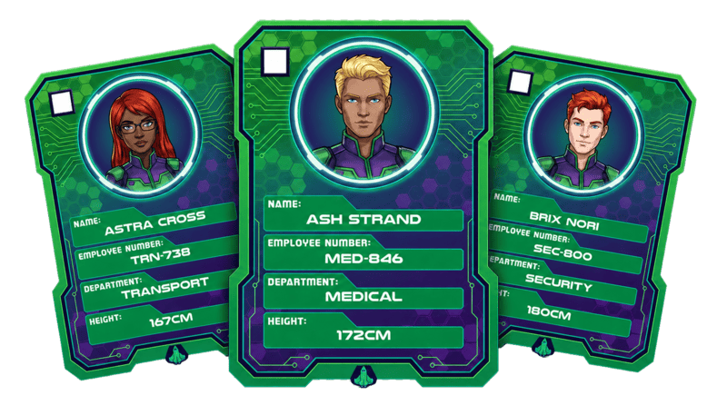 Mystery at Starbase 7 — suspect ID cards and Mission Kit