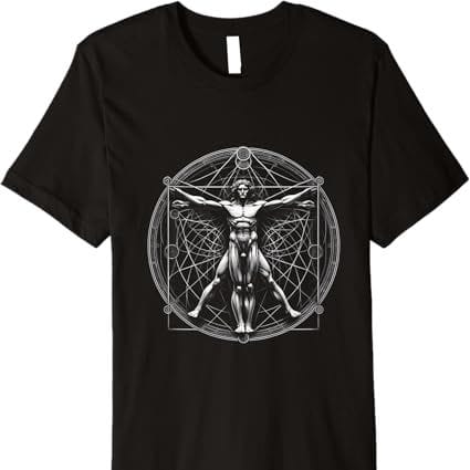 Vitruvian Man Leonardo Da Vinci Premium T-Shirt