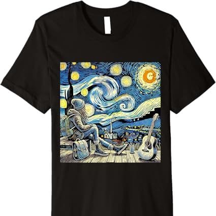 Starry Night by Vincent van Gogh x Jean Motell Premium T-Shirt 