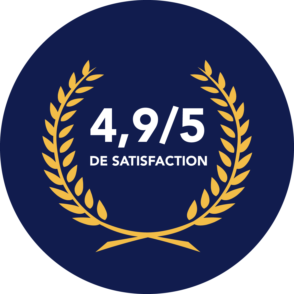 4.9/5 de satisfaction