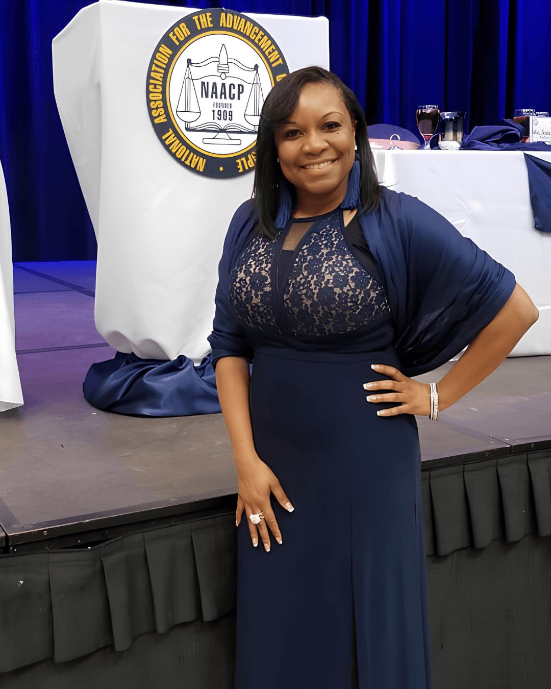 NAACP banquet podium