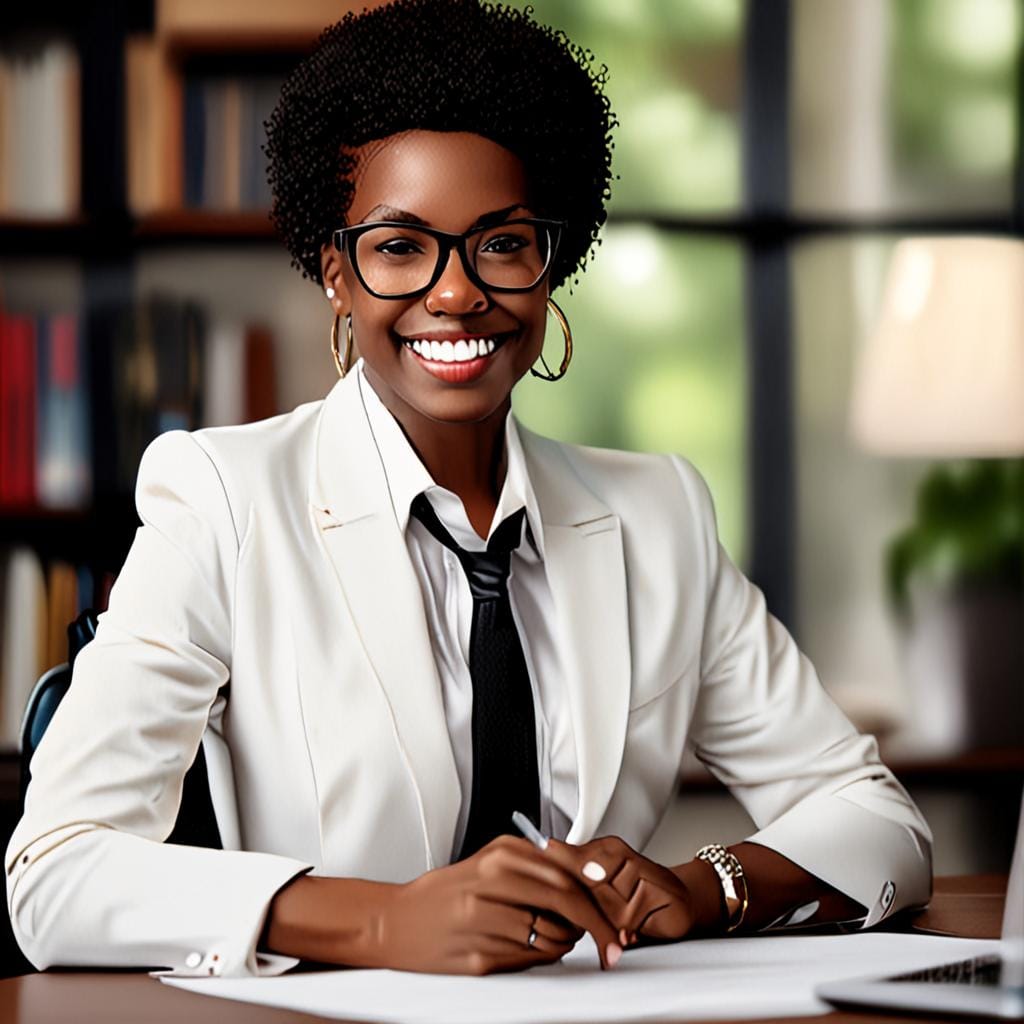 successful Black business owner reviewing growth