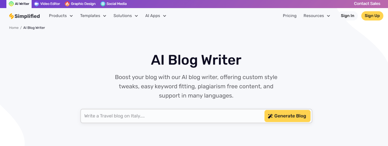 Simplified AI Blog Writer Reviews