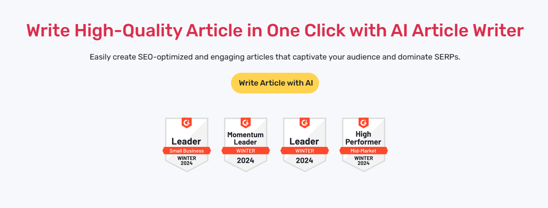 Write High-Quality Article in One Click with AI Article Writer