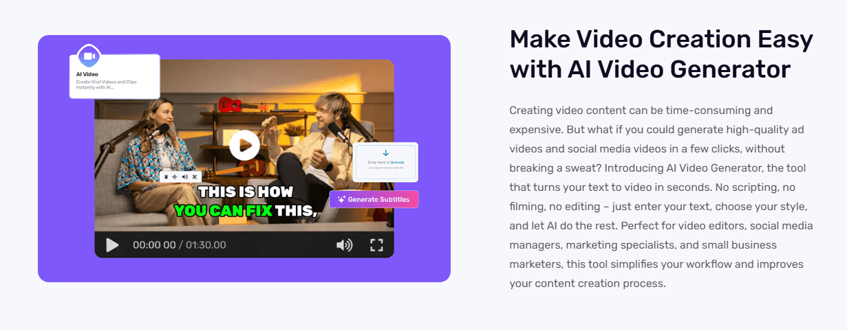 Make Video Creation Easy with AI Video Generator