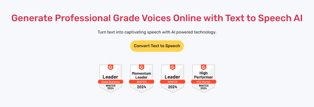 Generate Professional Grade Voices Online with Text to Speech AI