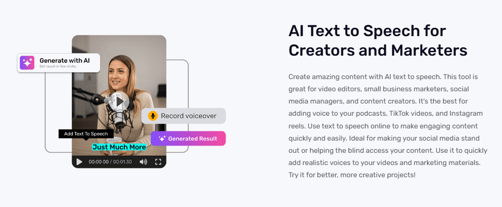 AI Text to Speech for Creators and Marketers