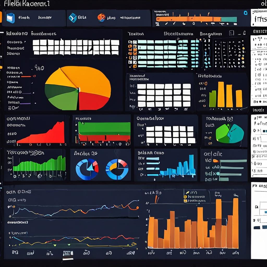 populated freelancer finance Excel dashboard