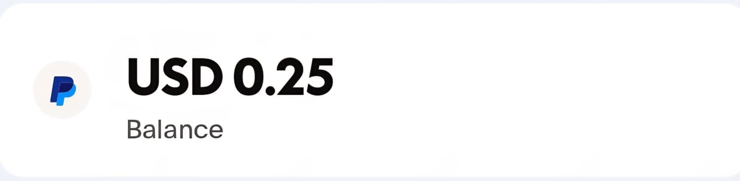 Balance de PayPal en cero