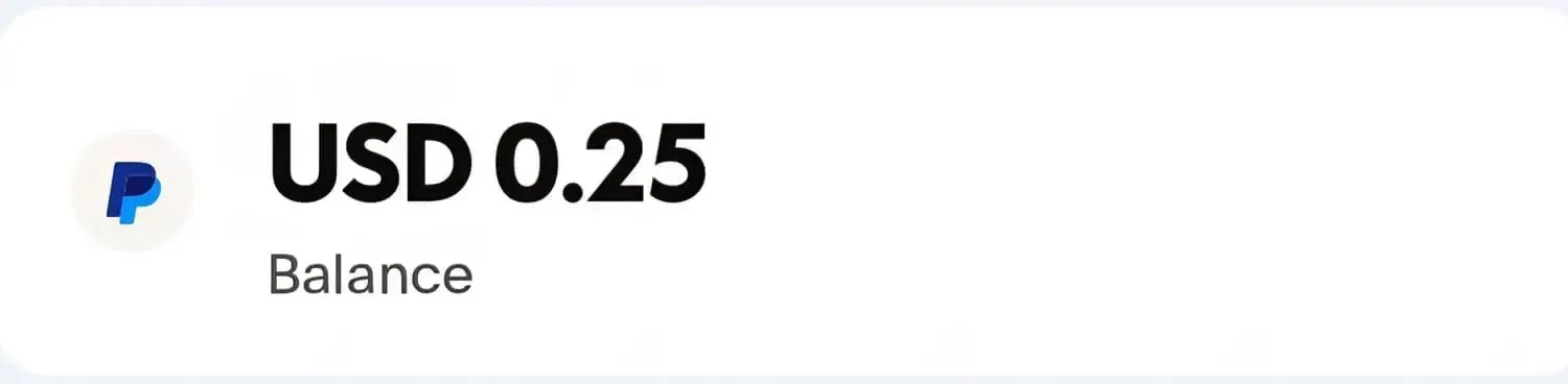 Balance de PayPal en cero