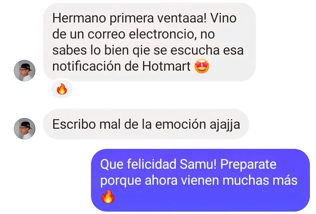 Captura de pantalla mostrando notificaciones de ventas exitosas en tiempo real