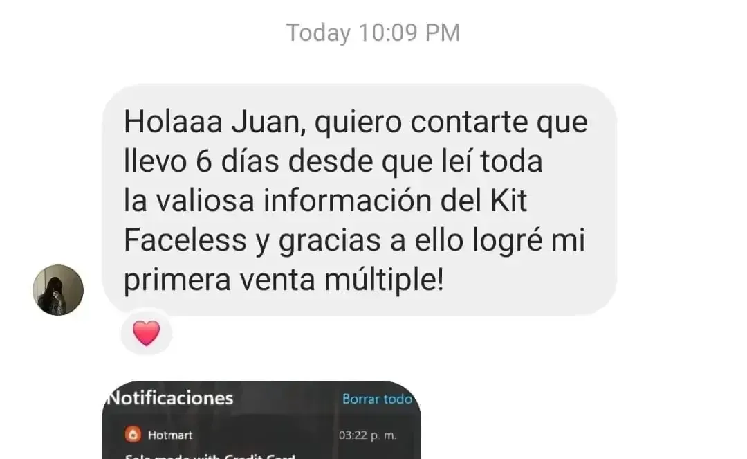 Testimonio de cliente con ventas