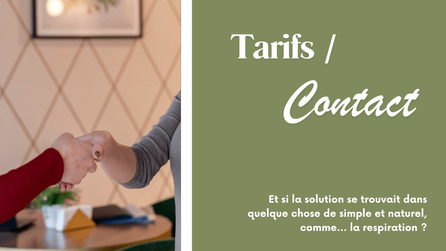 Prise de rendez-vous pour une séance de respiration consciente – Accord entre le praticien et le client