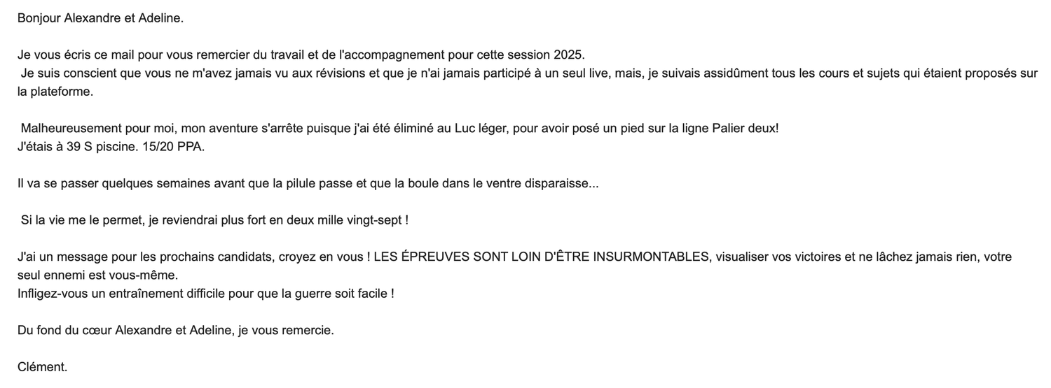 Témoignage d'un candidat Ambition Caporal