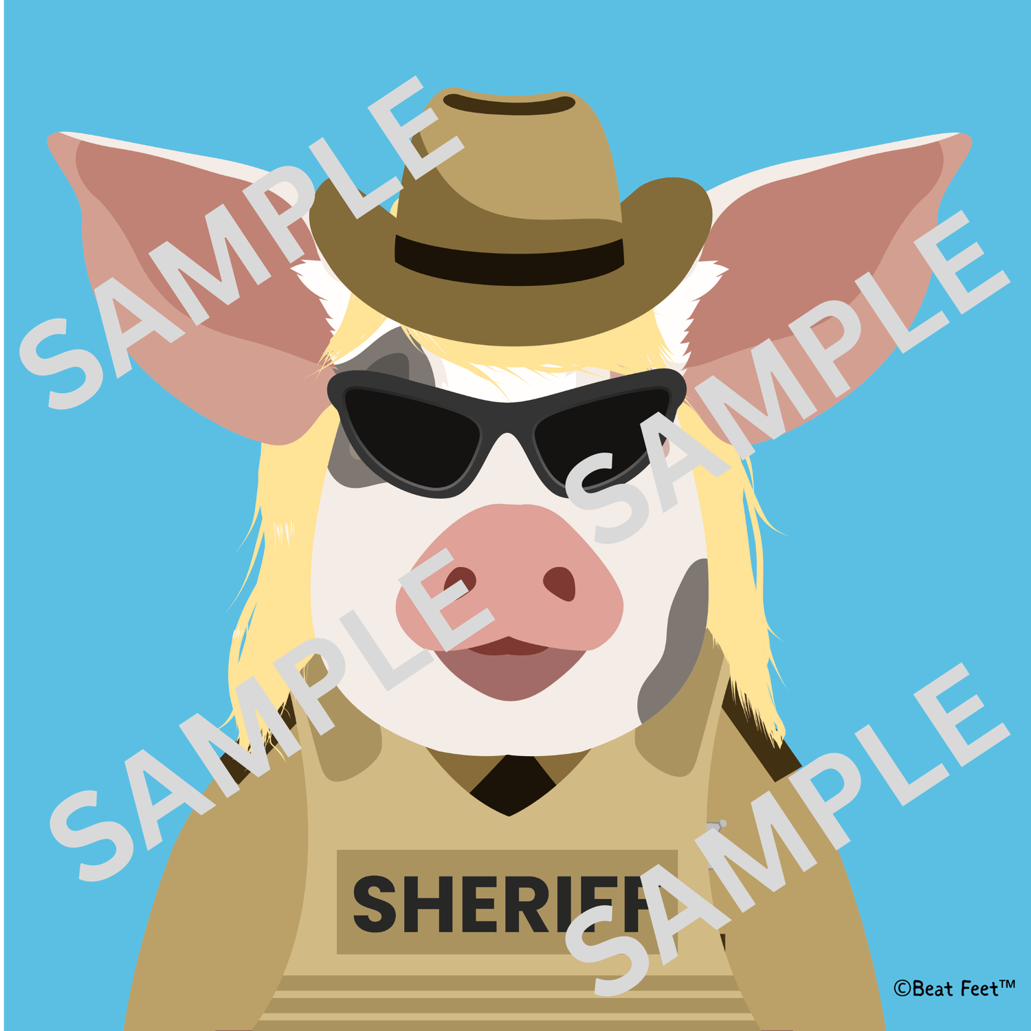 Beat Feet™ Customized Police Piggy Portraits 