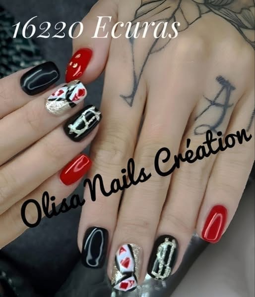 Ongles casino cartes♦️♣️♥️ 