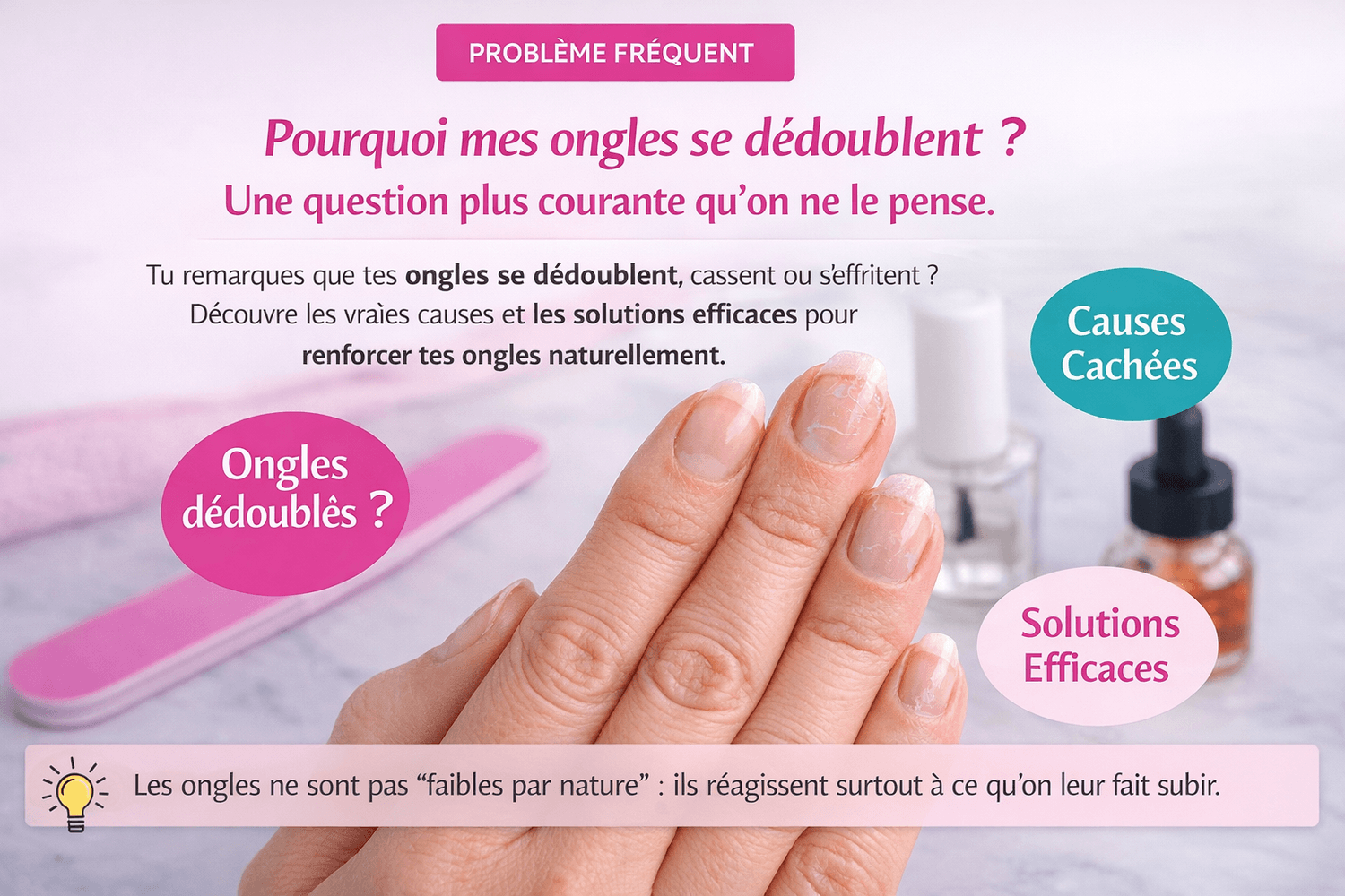 Ongles qui se dédoublent : causes et solutions pour renforcer ses ongles