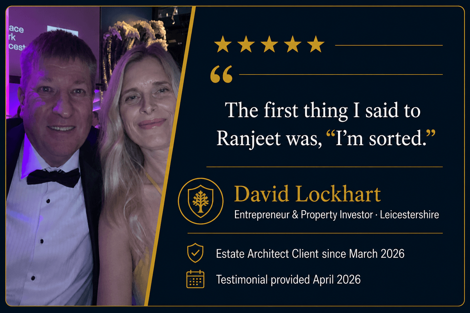 David Lockhart, Estate Architect client testimonial