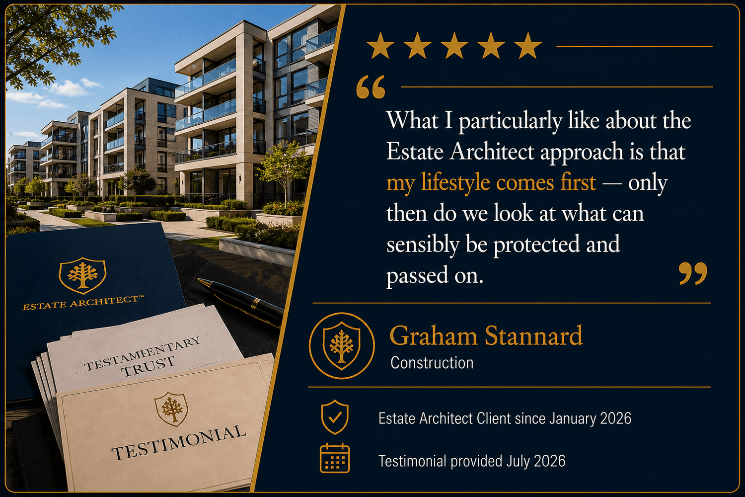 Graham Stannard, Estate Architect client testimonial