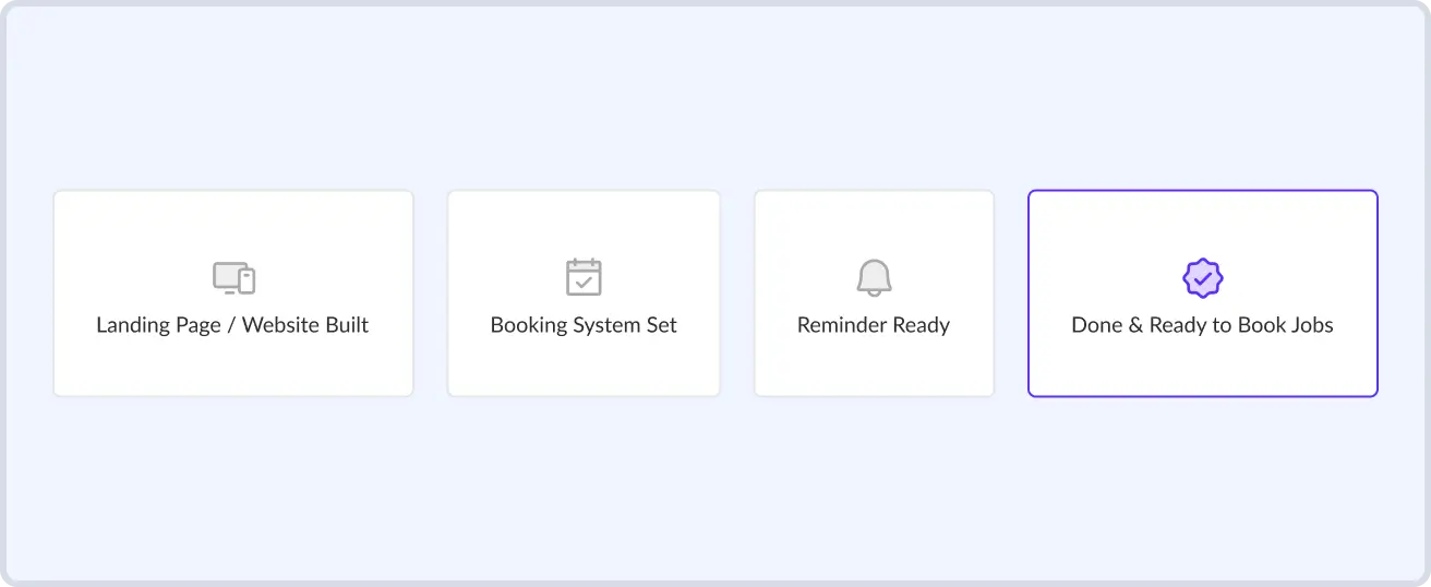 Fully built website or landing page with an online booking system and automated follow-ups for home service businesses