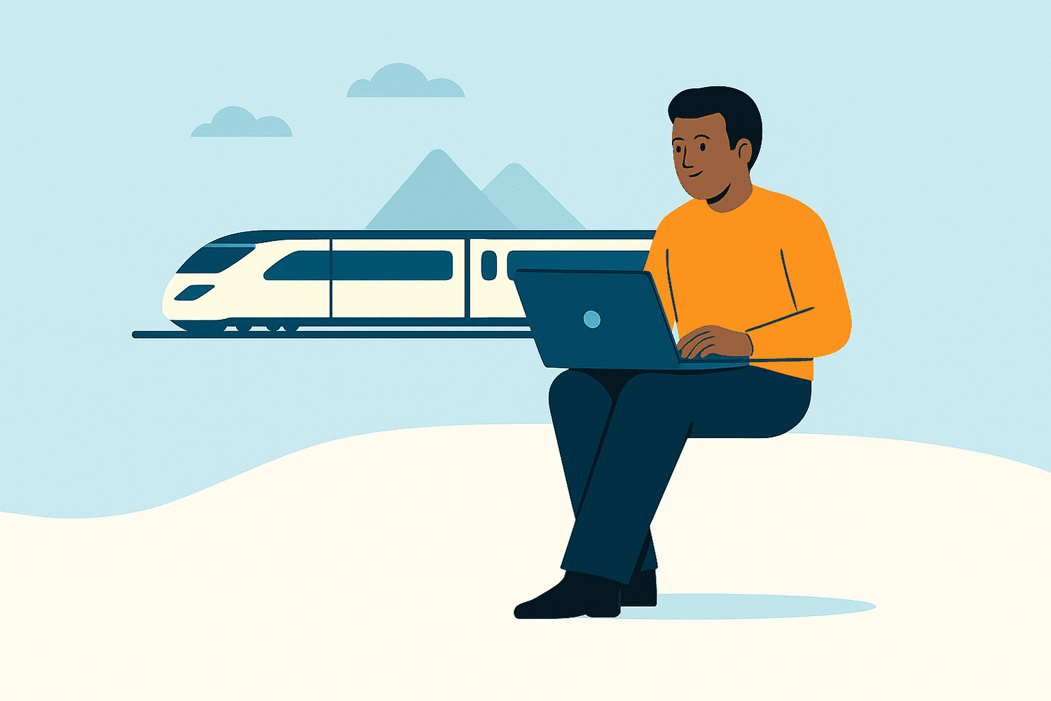 Illustration digital nomad