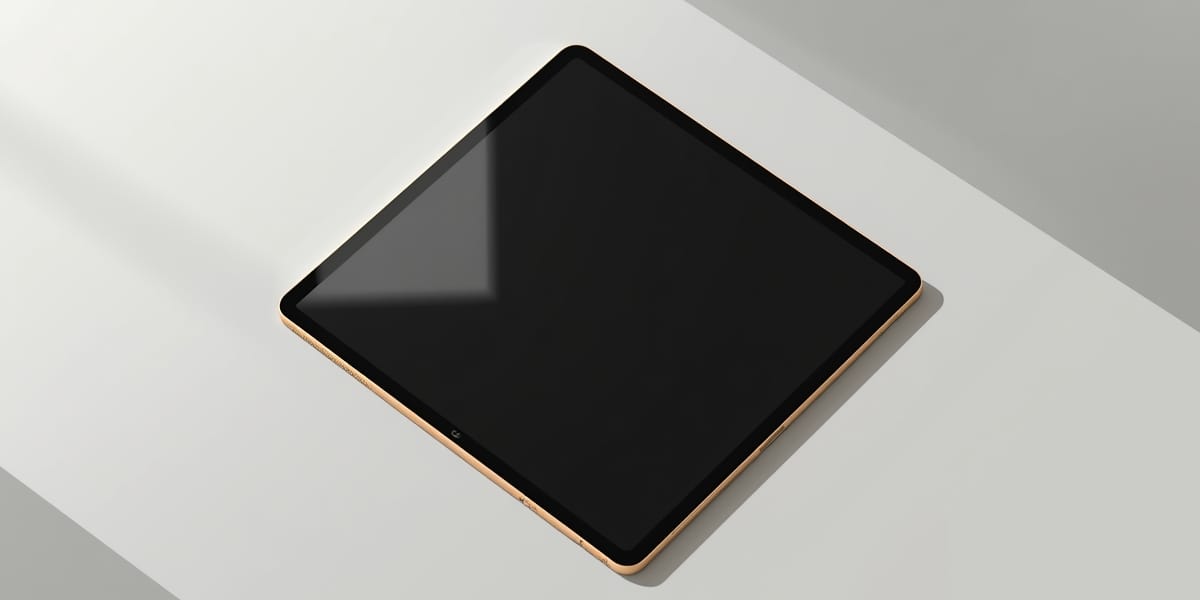 luxury black gold digital planner tablet mockup