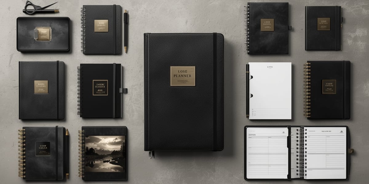 luxury black gold premium planner bundle collection
