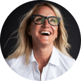 Mel Robbins Instagram profile picture alongside her testimonial quote praising Awaken Through Love.