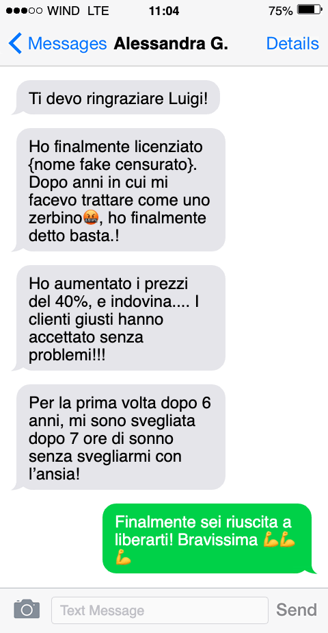 Testimonianza cliente