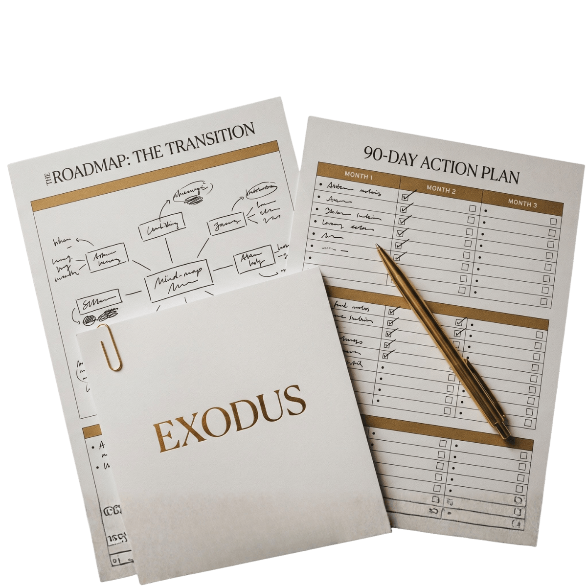 I file operativi del Metodo Exodus — la mappa e il piano 90 giorni compilati