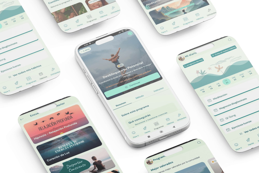 Pantalla de la app Hacktua mostrando los programas personalizados
