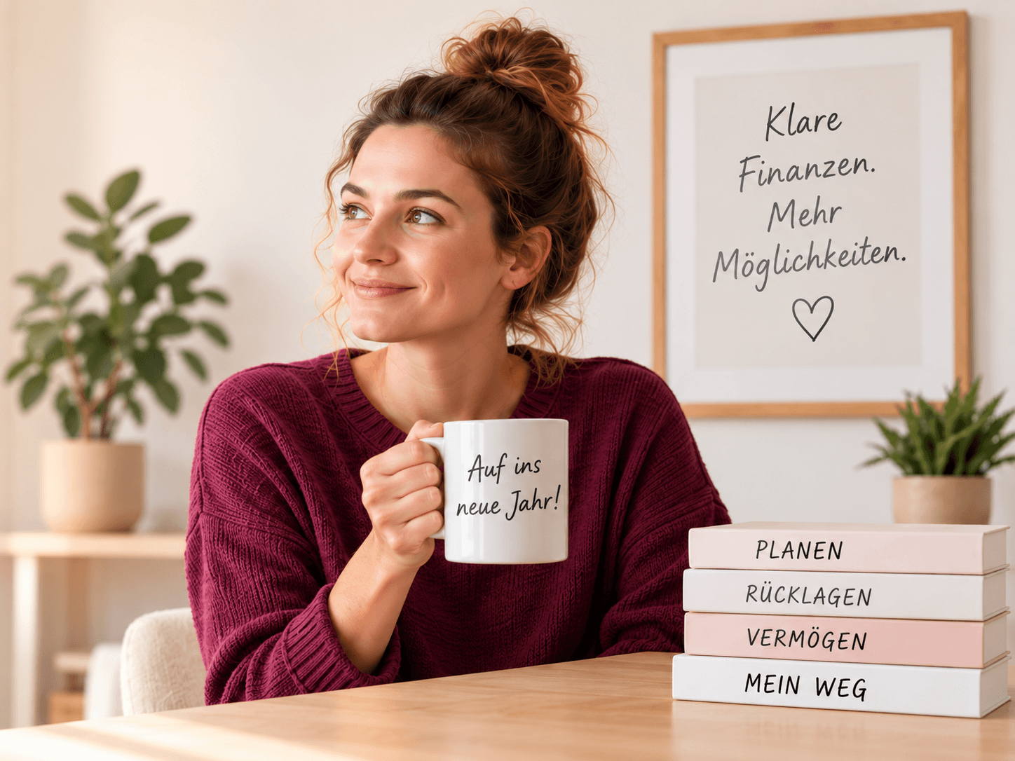 Eine Frau startet mit Klarheit in ihre finanzielle Zukunft