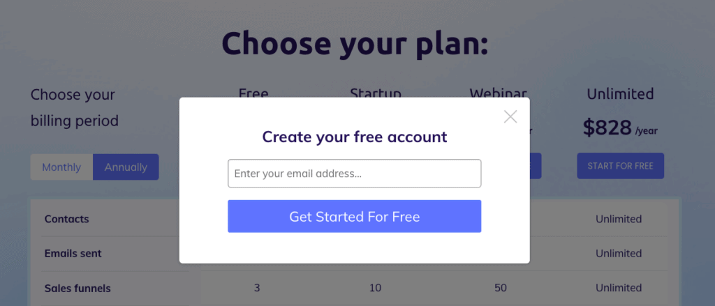 systeme io create your free account