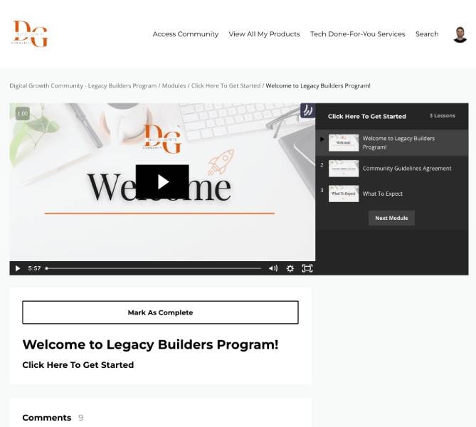 legacy builders program welcome
