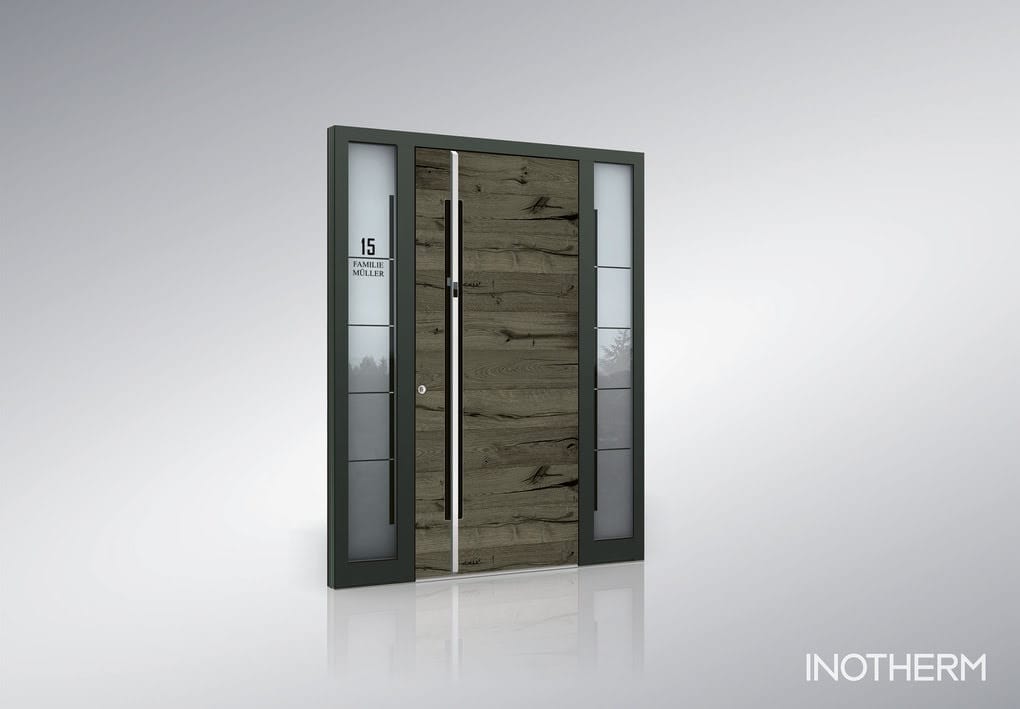 Moderne Aluminiumhaustür Modell GE1030-HD417rgb