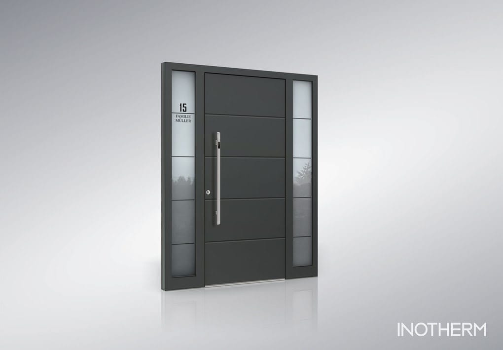 Moderne Aluminiumhaustür Modell AGE1044-70784rgb