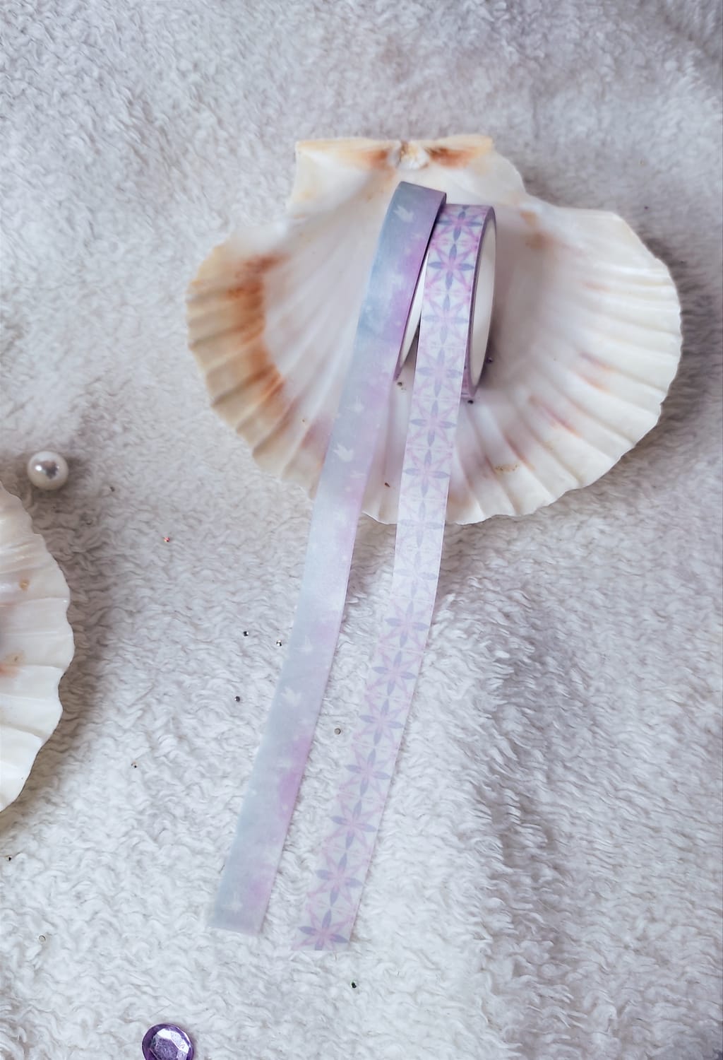 Deux petits washi tapes aux couleurs pastel pour le scrapbooking