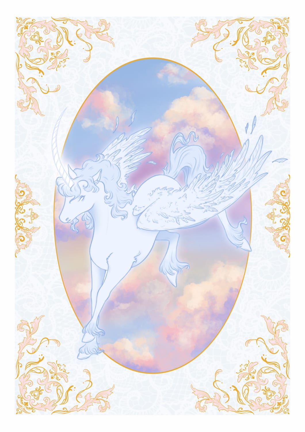 Illustration d'alicorne par le cœur de marie illustrations